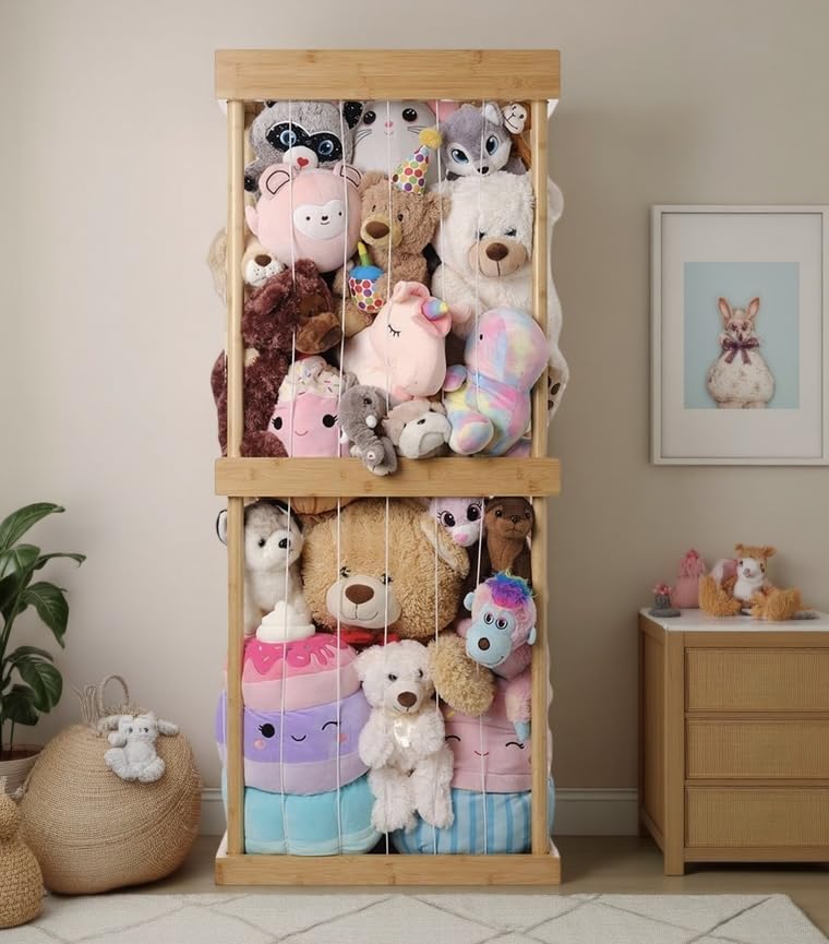 Zoológico de animales de peluche de bambú prémium