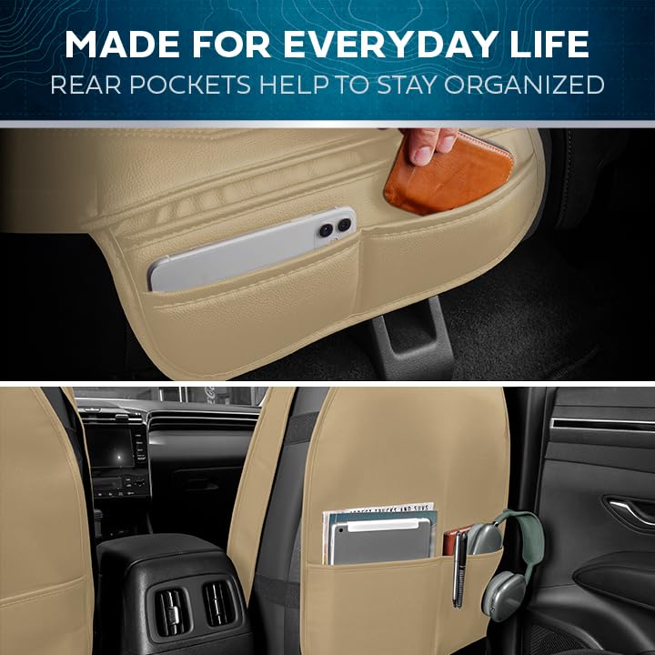 DiamondLux Edition - Fundas de asiento de automóvil de piel