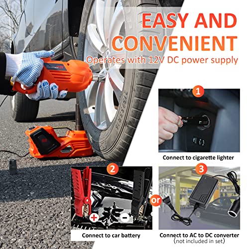 ZAISHANG - Kit de gato eléctrico para automóvil de 5 tonelad