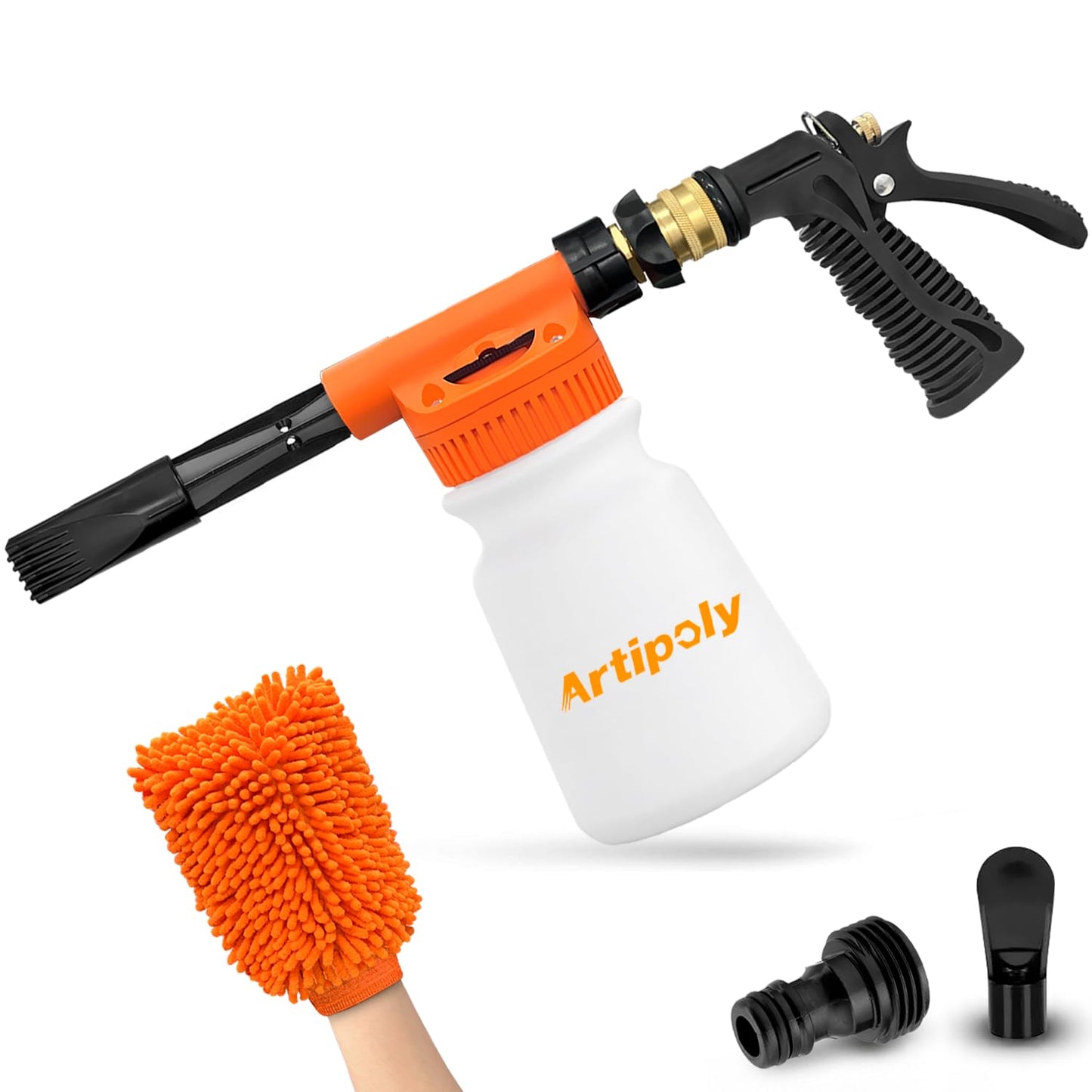 Pistola de espuma para lavado de autos + guante de lavado de