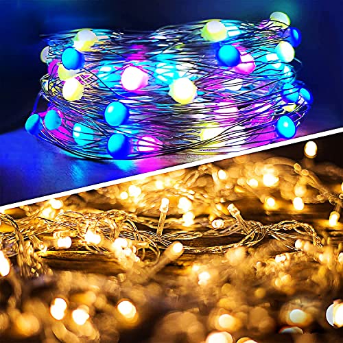 Nicoko Luces de hadas de CC de 12 V que cambian de color con