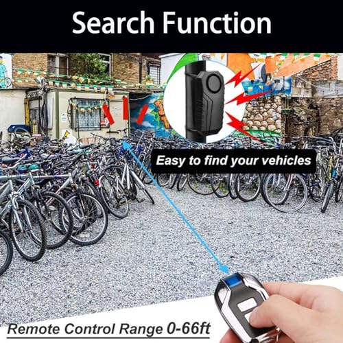 Alarma de bicicleta antirrobo con control remoto, 113dB inal
