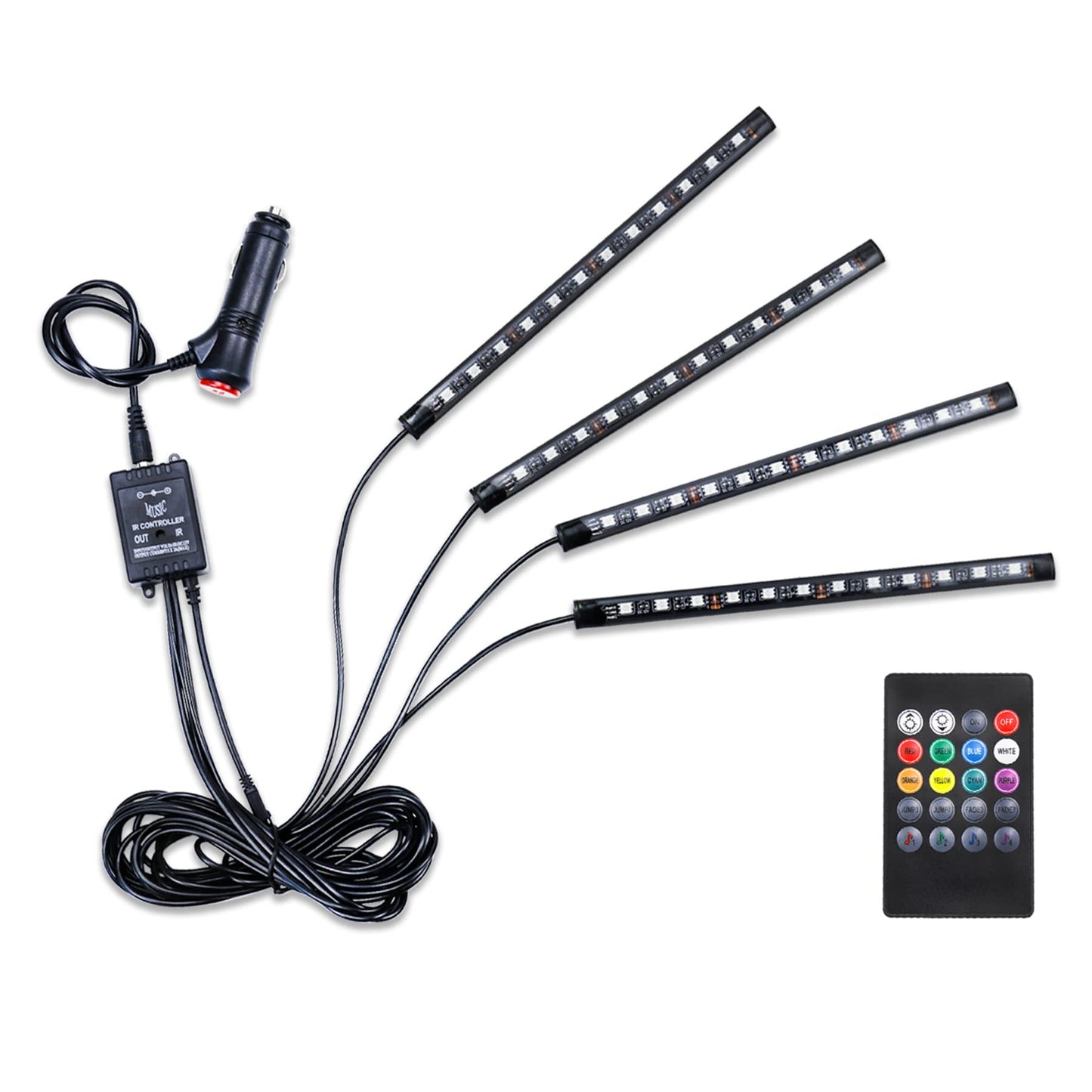 LivTee Luces LED para interiores de automóvil, 4 unidades, 4