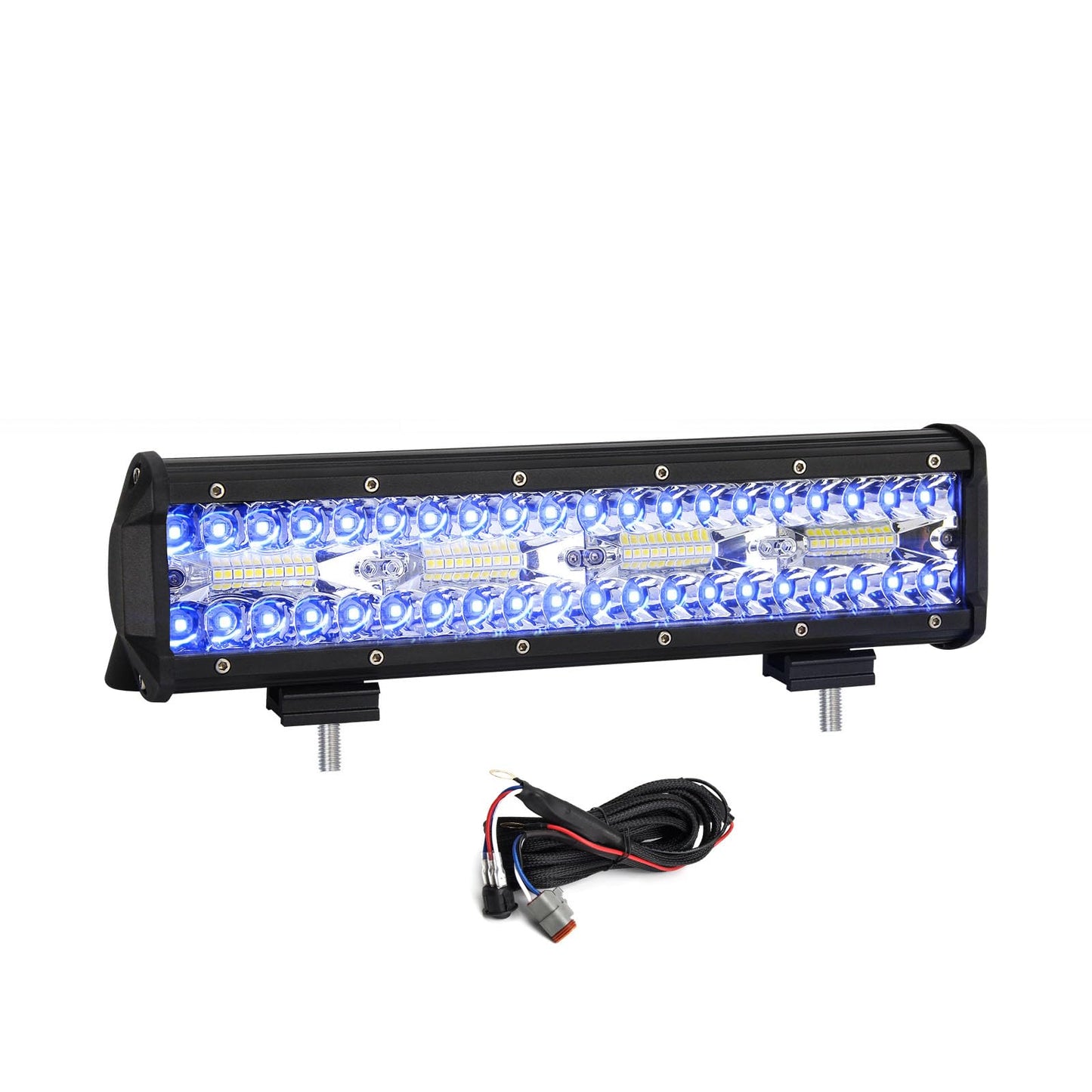 Barra de luz LED RGB de 12 pulgadas, conector DT y arnés de