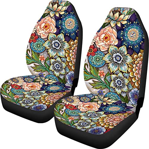 Fundas para asientos delanteros del auto, estampado brillant
