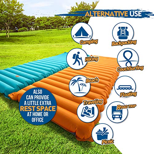 ZOOOBELIVES Almohadilla de dormir inflable de extra grosor c