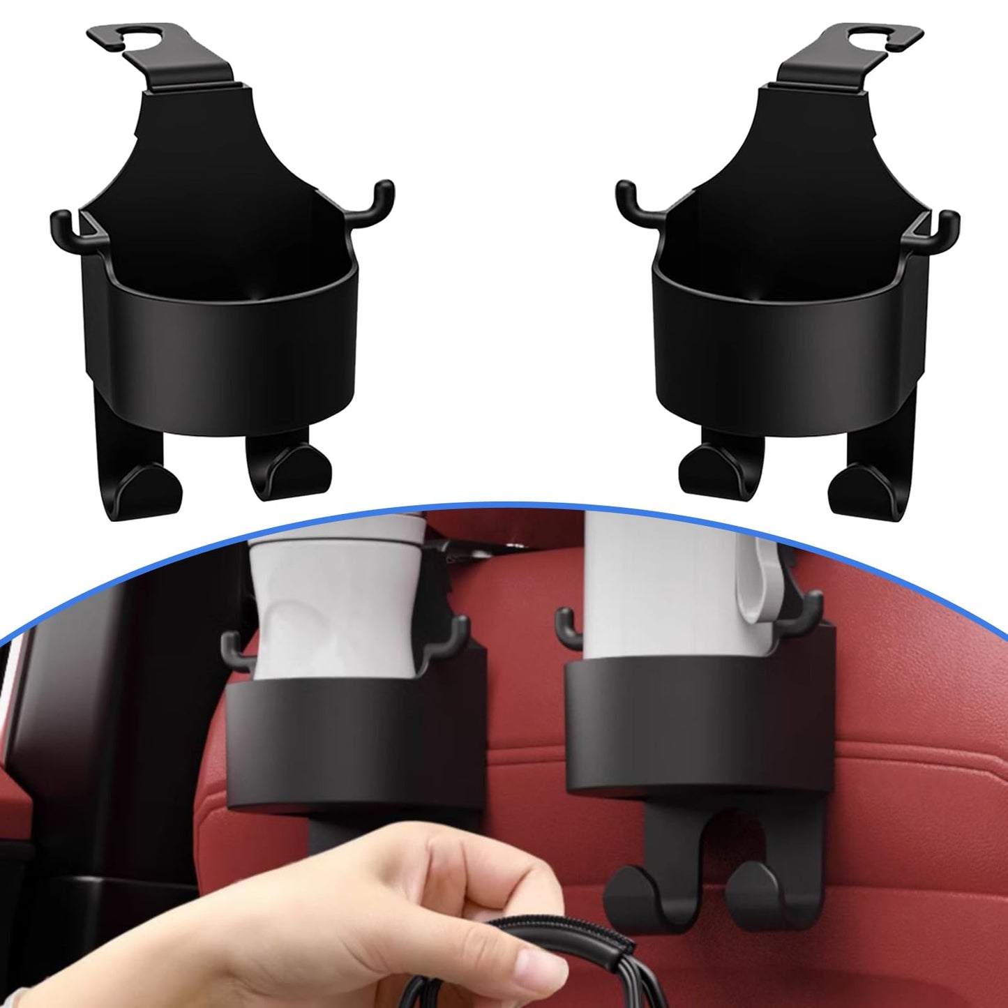 2 portavasos para reposacabezas de asiento de automóvil, est