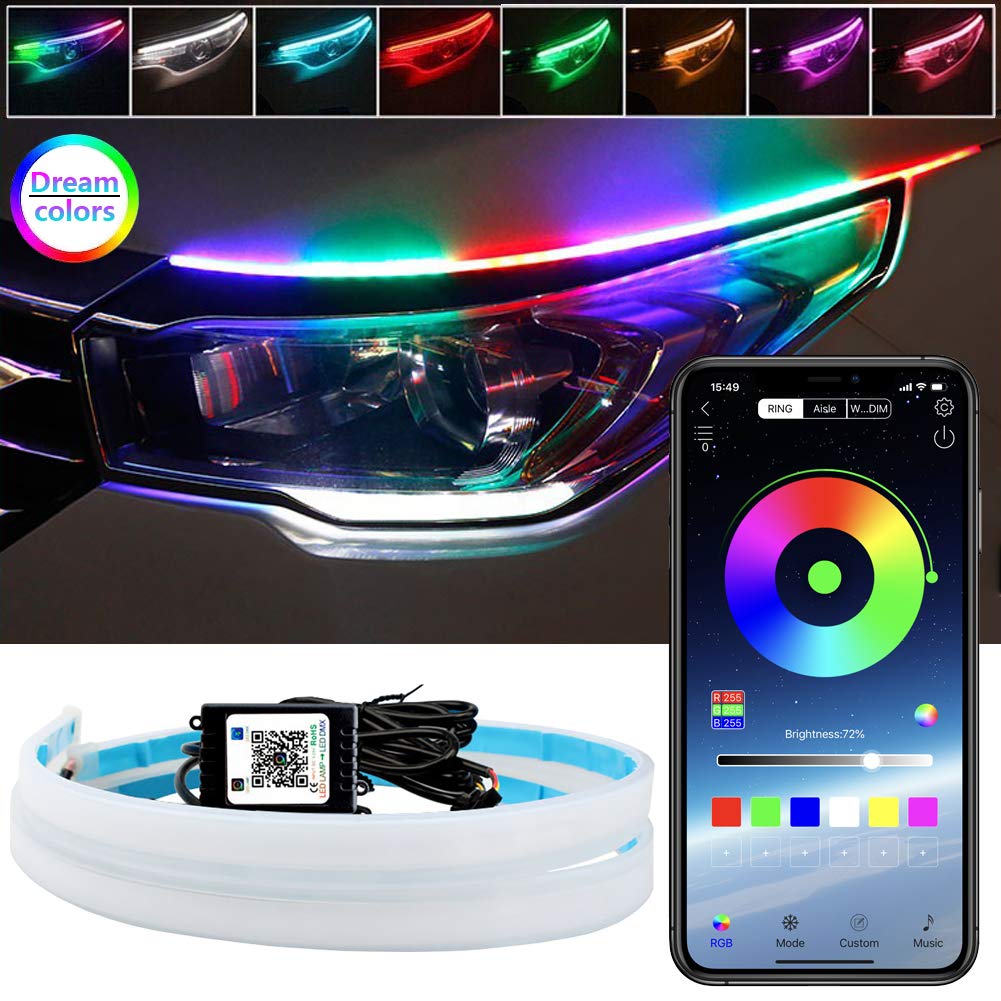 LEDCARE - Tira de luz de tubo para faros delanteros de coche