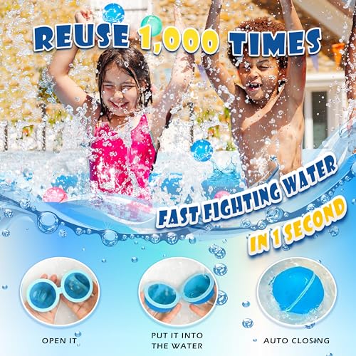 ZUPIIY Globos de agua reutilizables – Juguetes de piscina de verano al