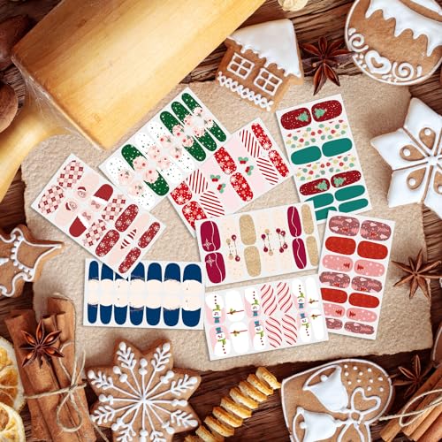 WOKOTO 12 hojas de 168 calcomanías de esmalte de uñas de Nav