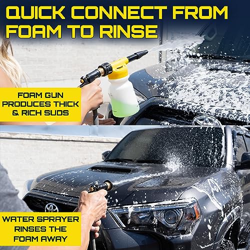 Foam King™ Pistola de espuma para lavado de autos y guante d