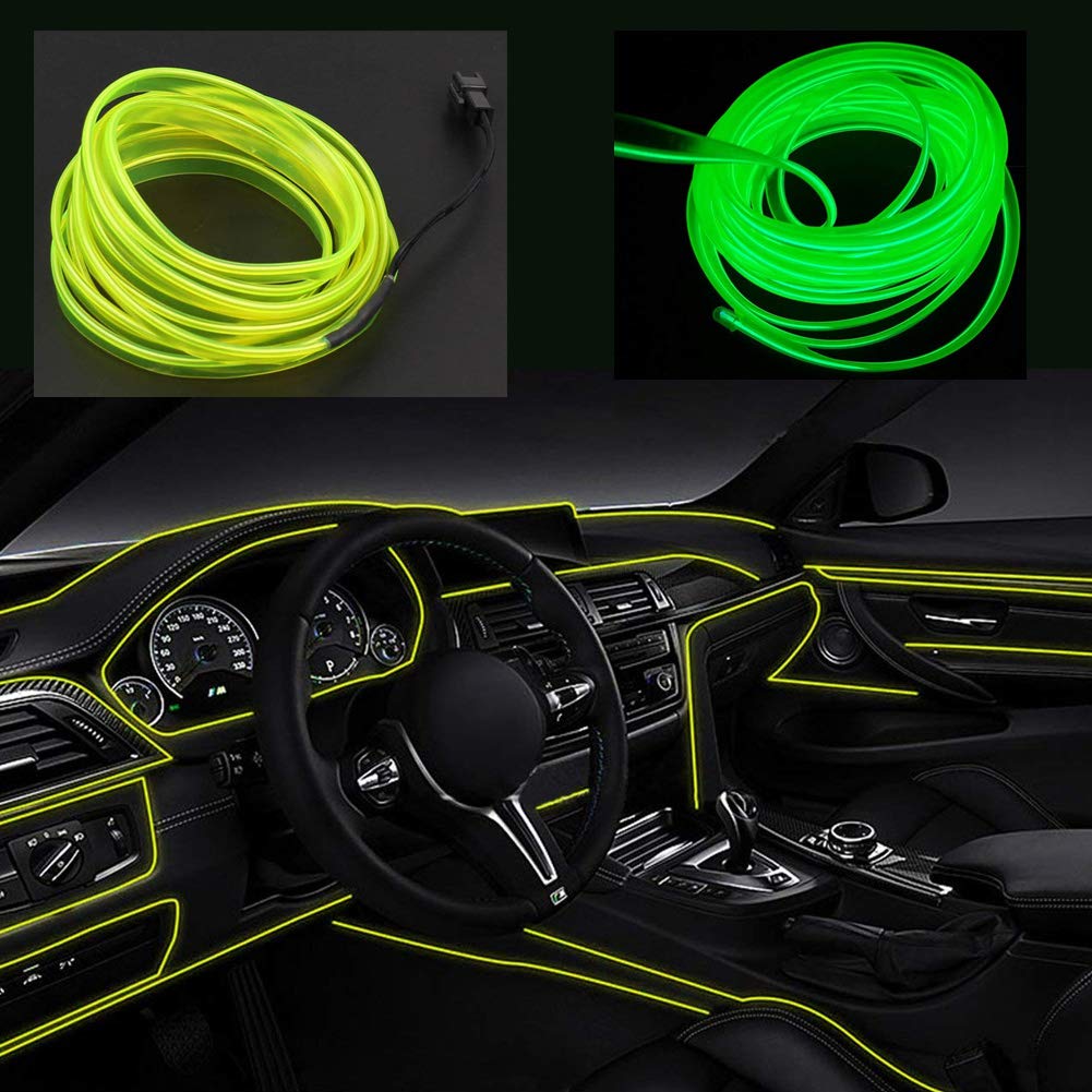 San Jison El Wire - Tira de luces LED flexible de 16 pies, l
