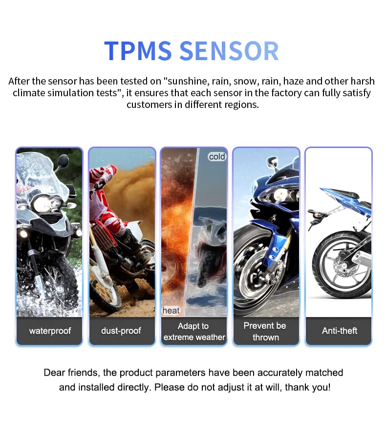 Sistema de monitor de presión de neumáticos TPMS para motoci