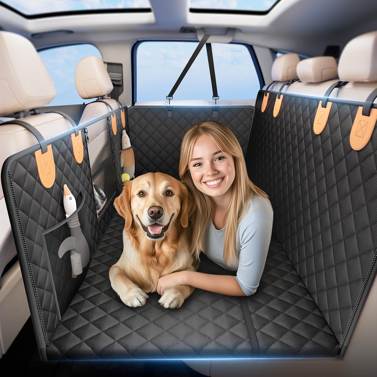 Wigoo Funda de asiento de camión para perro mejorada 2025 pa