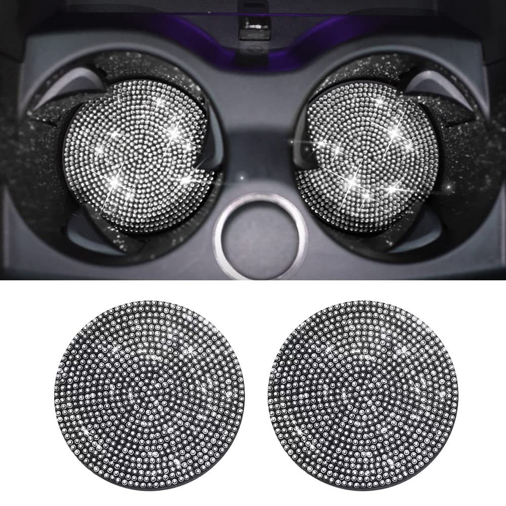 2 posavasos con brillantes para automóvil, portavasos univer