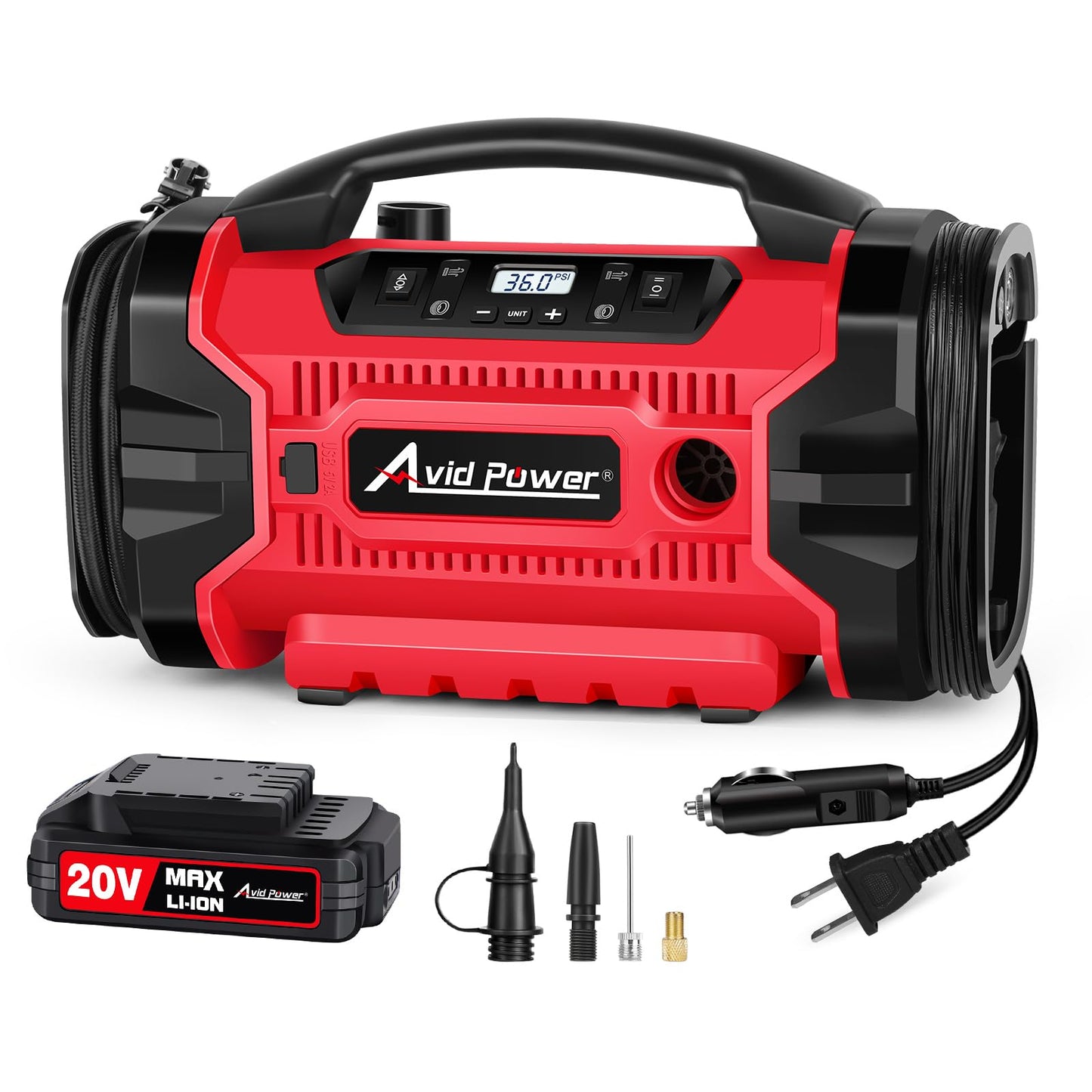 Avid Power Compresor de aire portátil para inflado de neumát