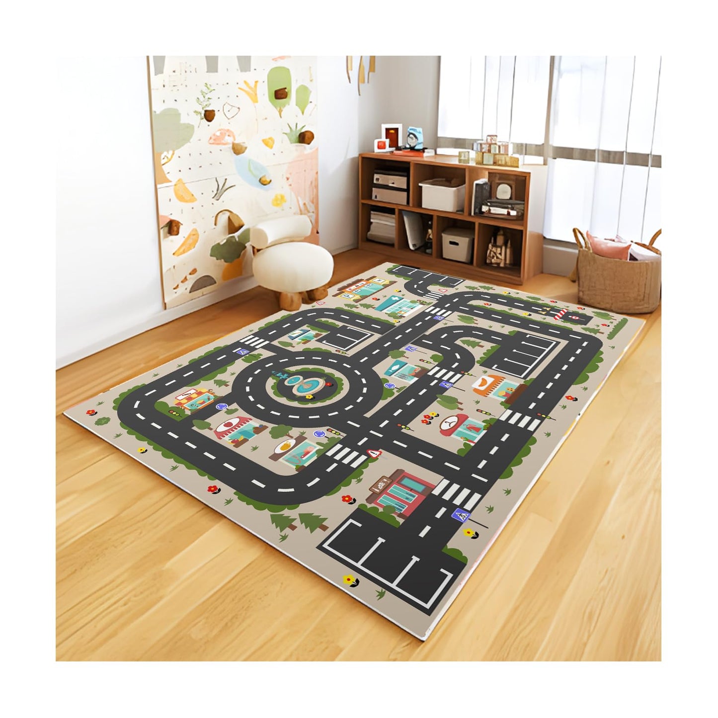 Alfombra análoga ABC para niños, alfombra de juego para sala