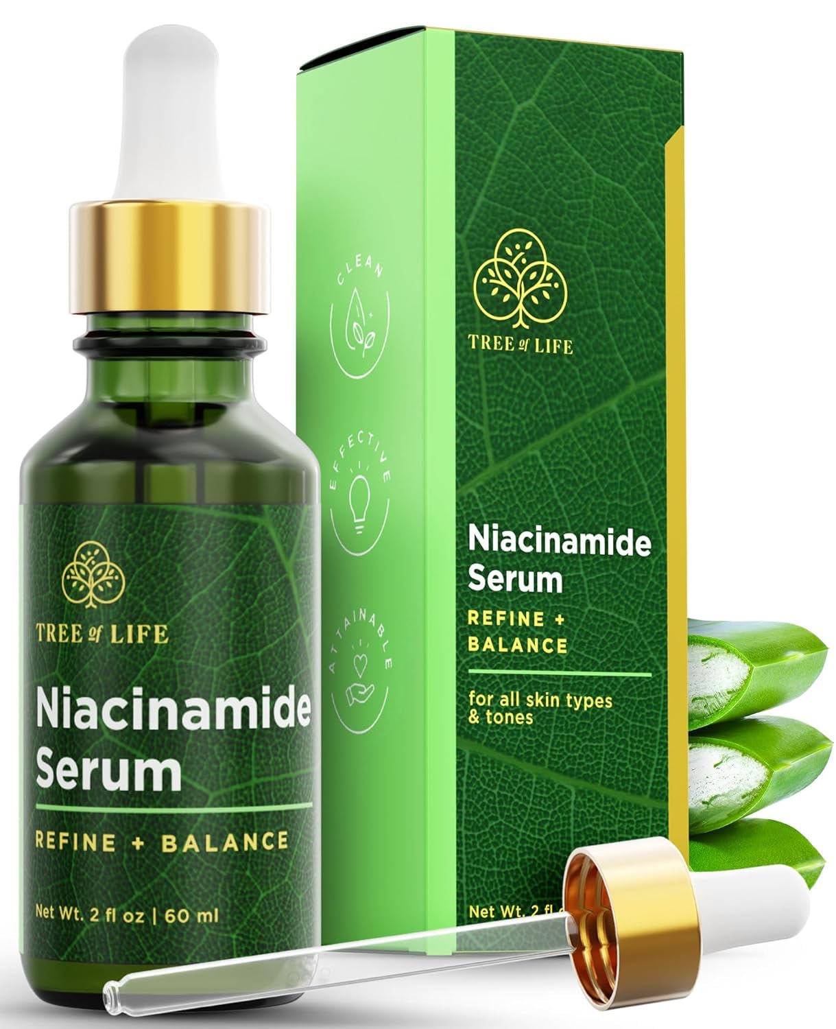 Tree of Life - Suero de niacinamida B3 para la cara, 2 onzas