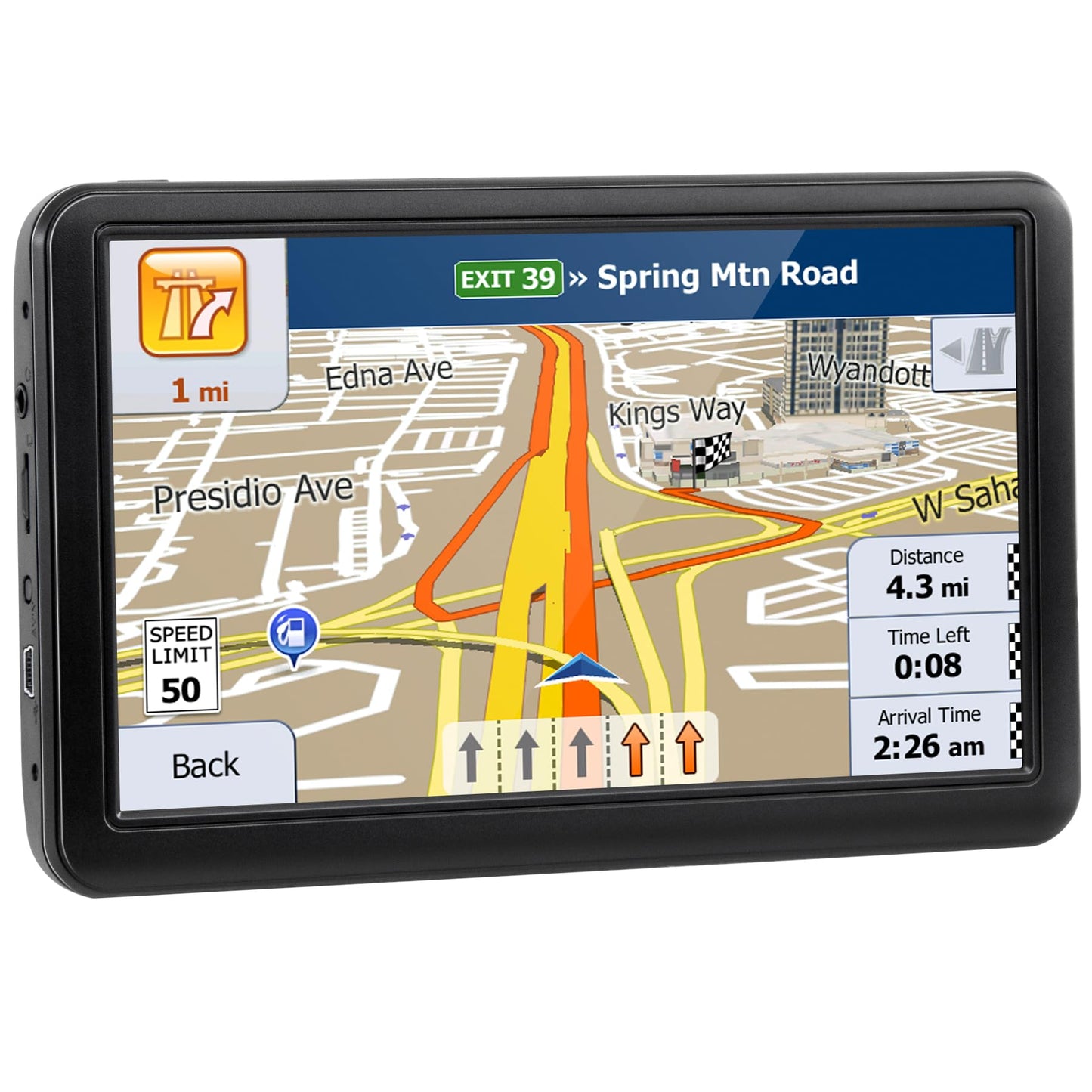 Navegador GPS para automóvil, América del Norte Mapas de la