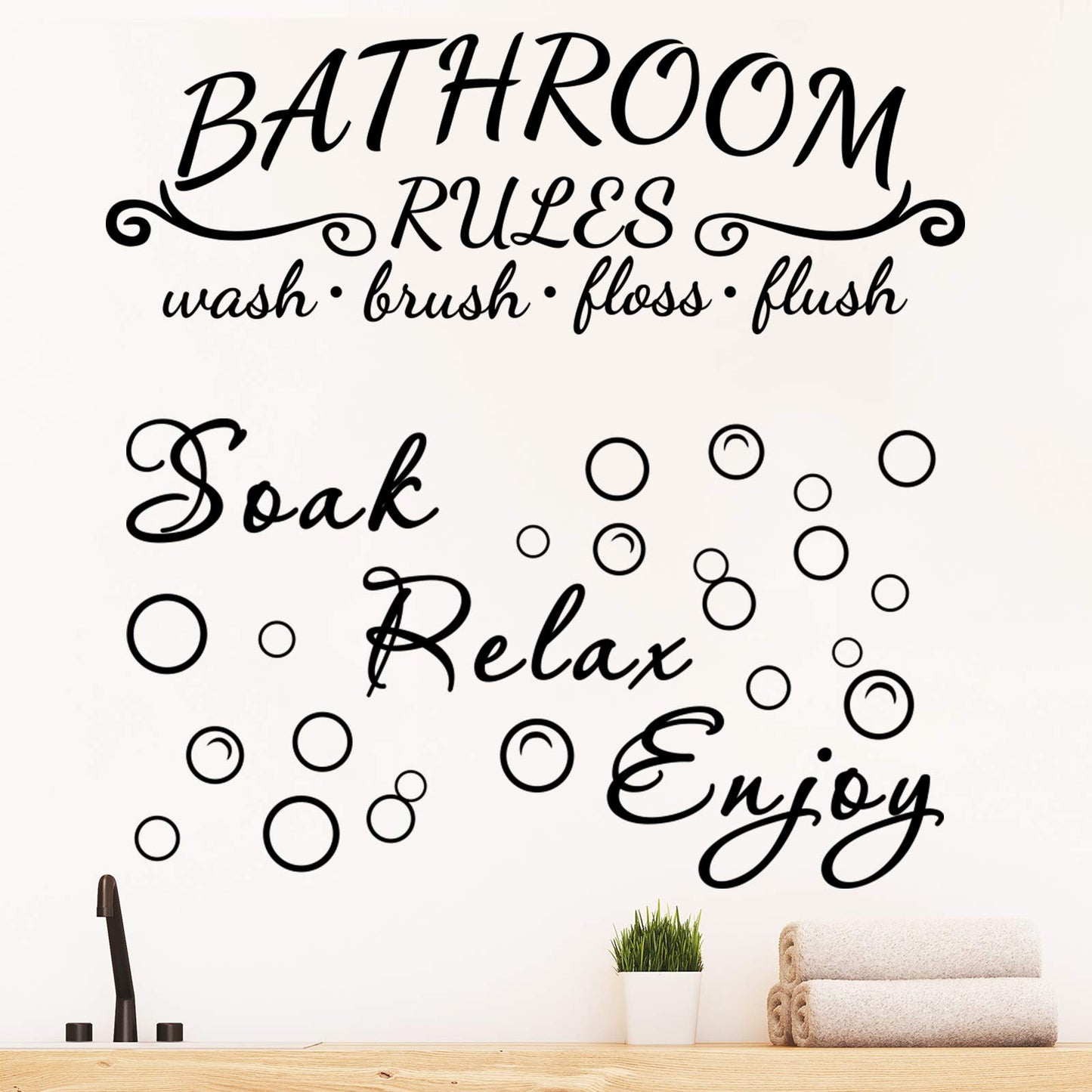 Zonon 2 calcomanías de pared de baño, para remojar, relajars