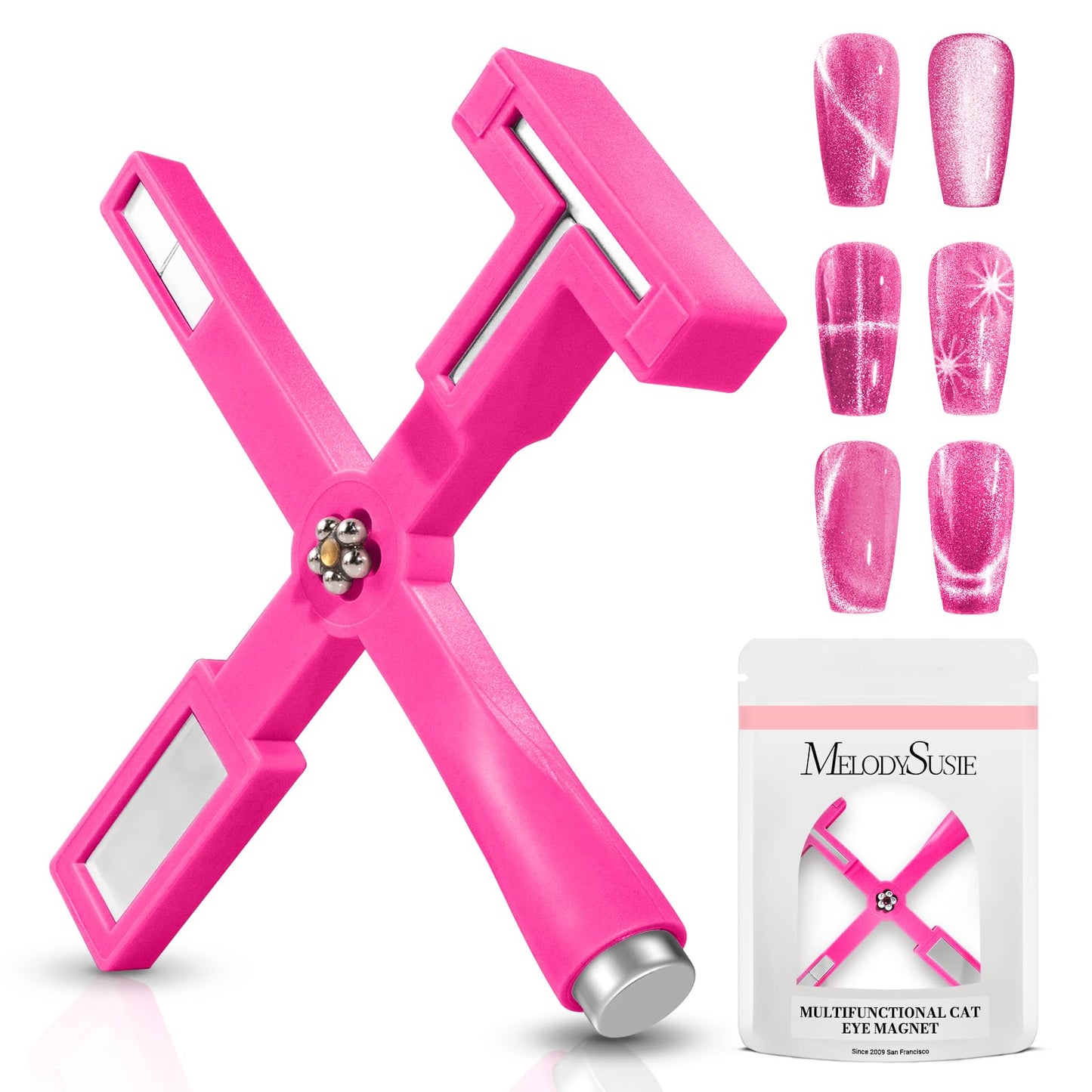 MelodySusie Imán de uñas 5 en 1, imán multifuncional de esma