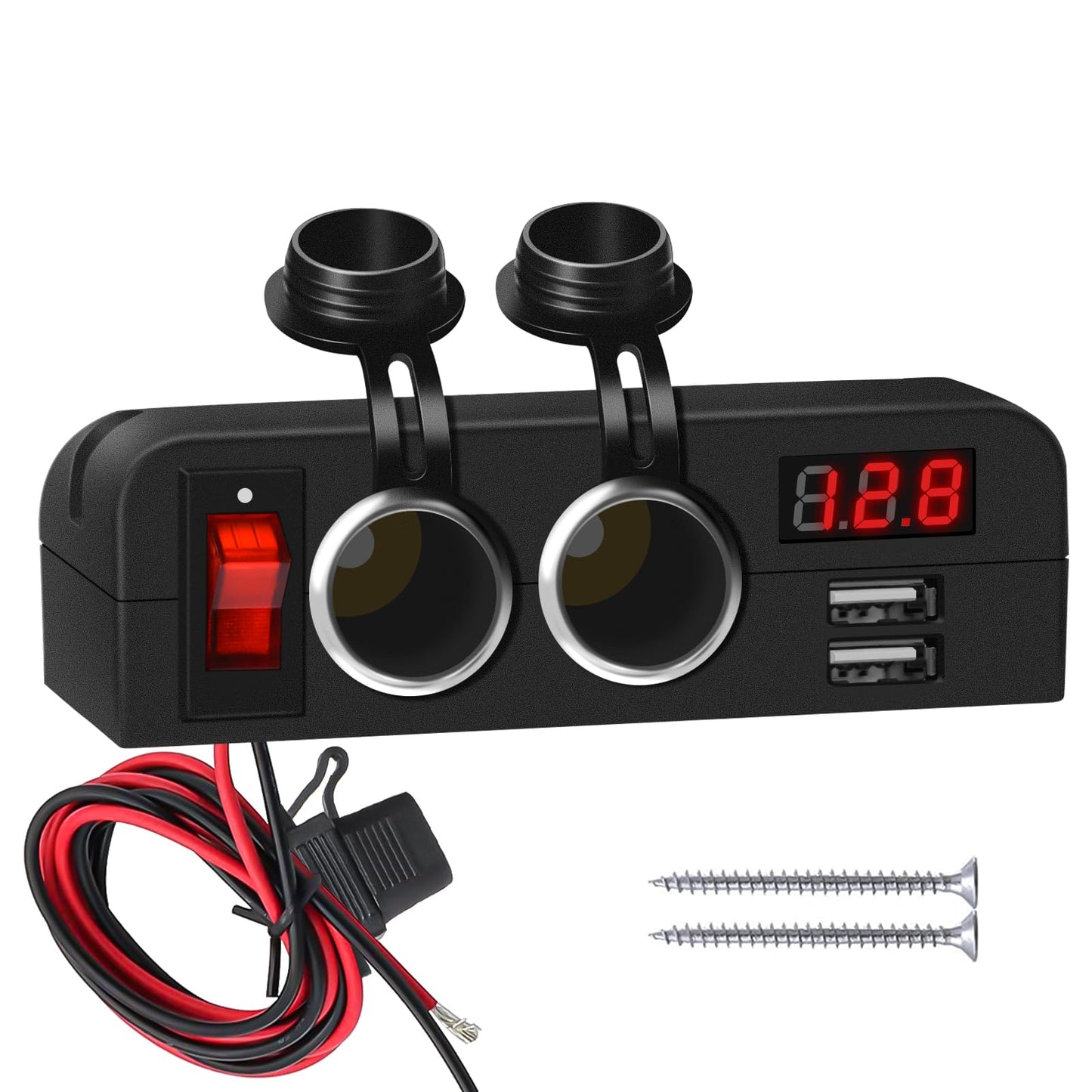 Divisor de enchufe para encendedor de cigarrillos de 192 W,