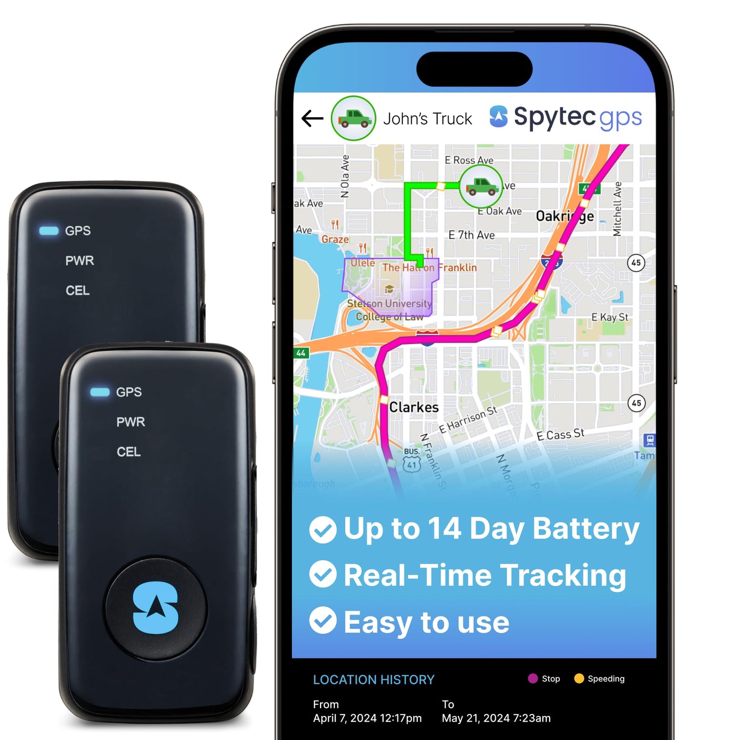 Spytec - Mini rastreador GPS inteligente con GPS para vehícu
