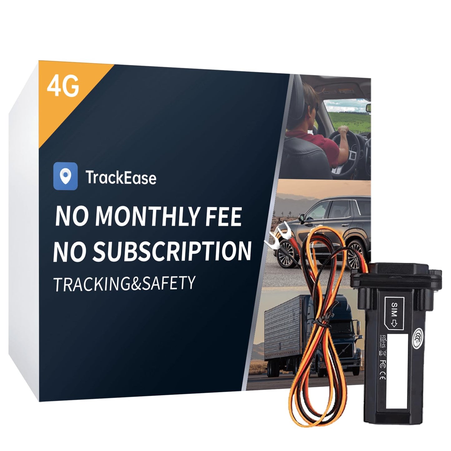 Wired GPS Tracker for Vehicles No Monthly Fee, No Subscripti
