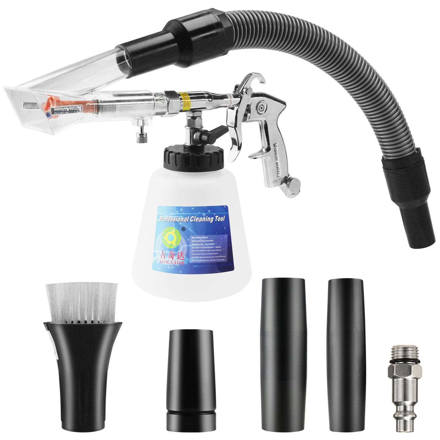 Kit de limpieza de coche, pistola de limpieza multiusos, cab