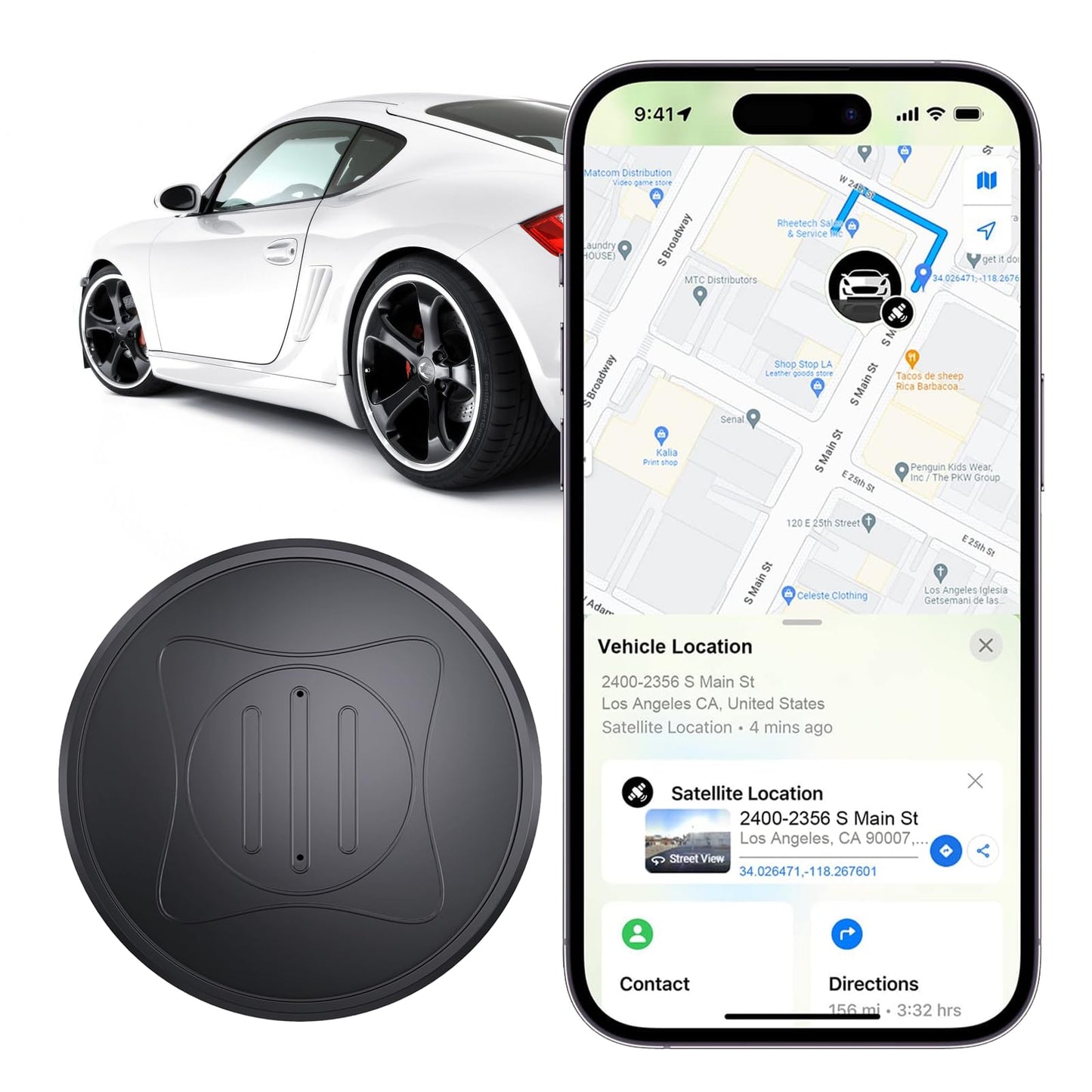 Rastreador GPS para vehículos, Mini localizador magnético de