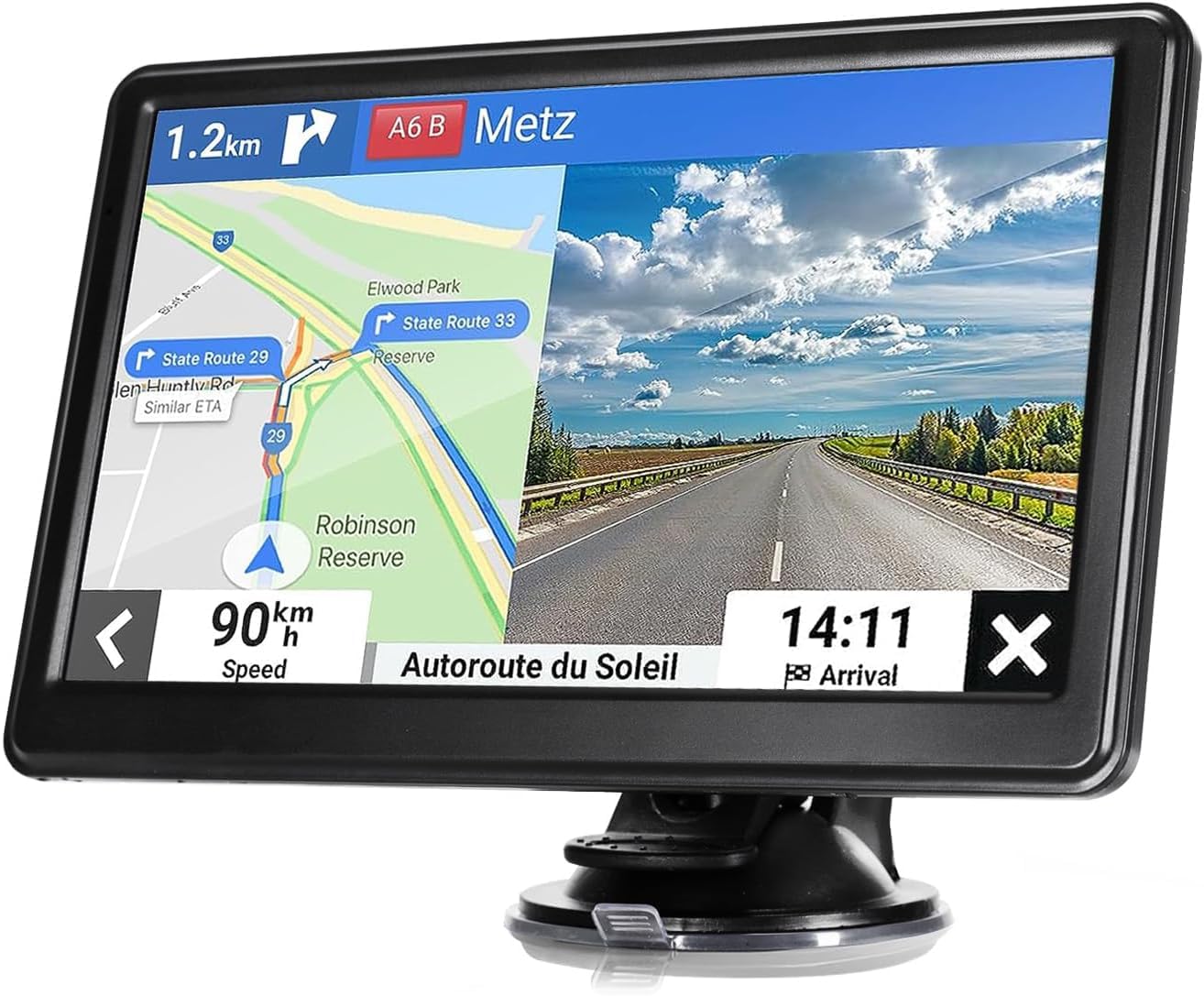 Navegador GPS para automóvil 2025, pantalla táctil de 7 pulg