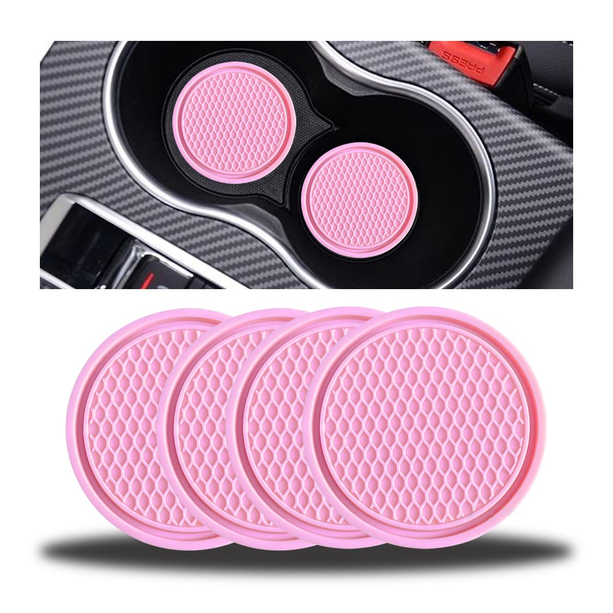 zipelo Portavasos para automóvil con forma de corazón, 2 pos