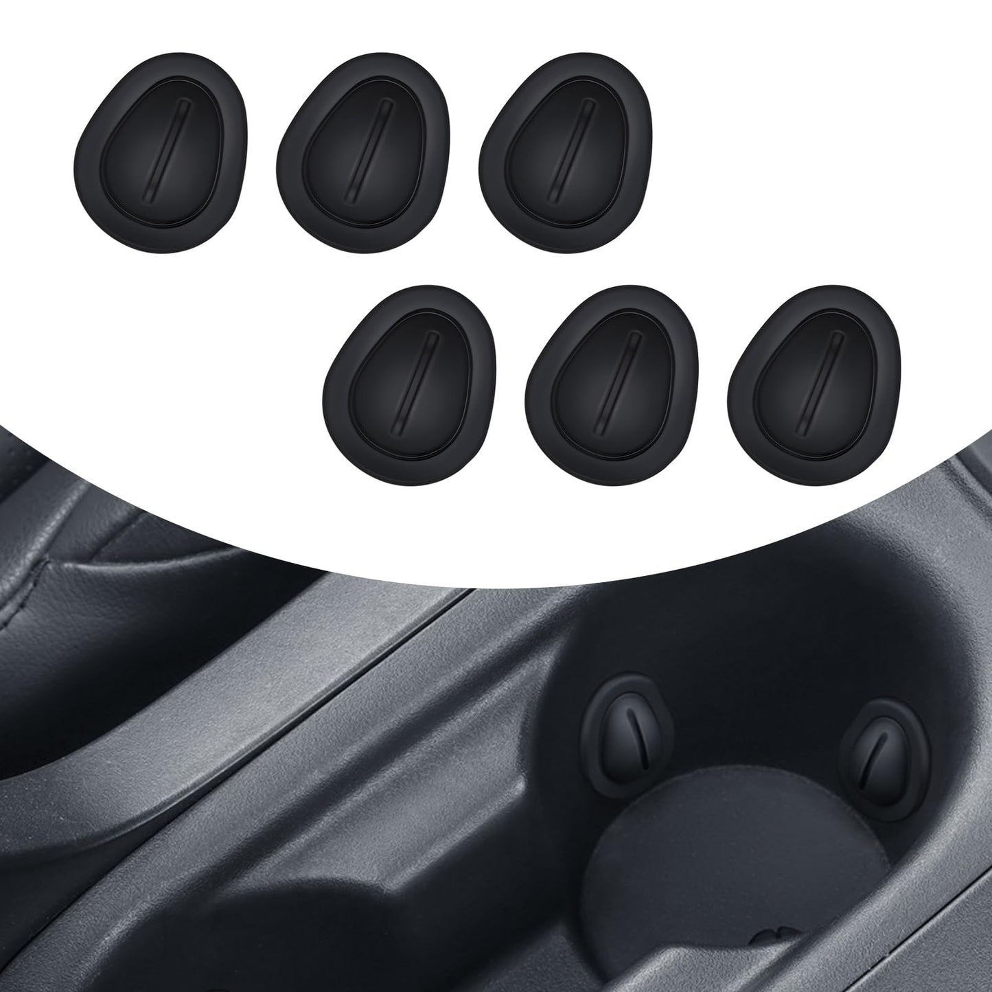 Paquete de 6 limitadores de portavasos para automóvil, tapón
