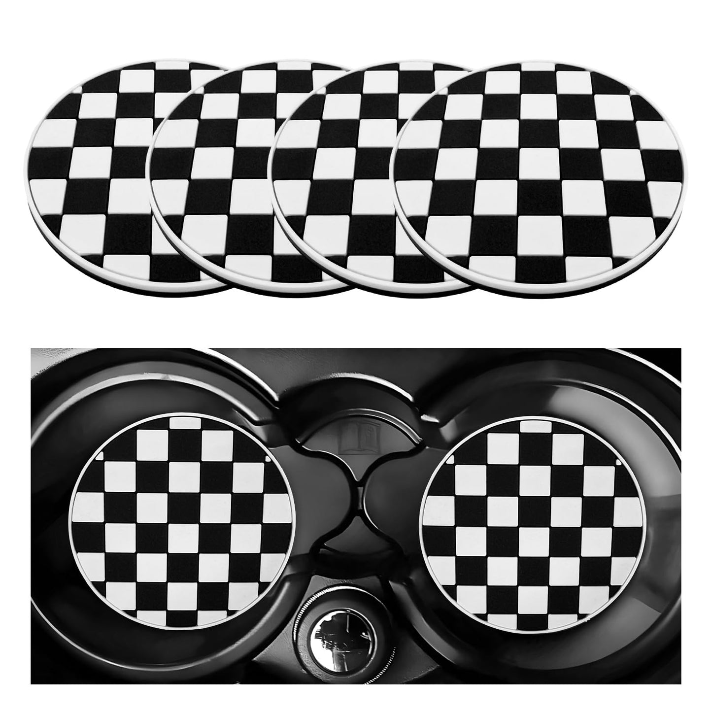 4 posavasos para automóvil, 2.76 pulgadas, antideslizantes,