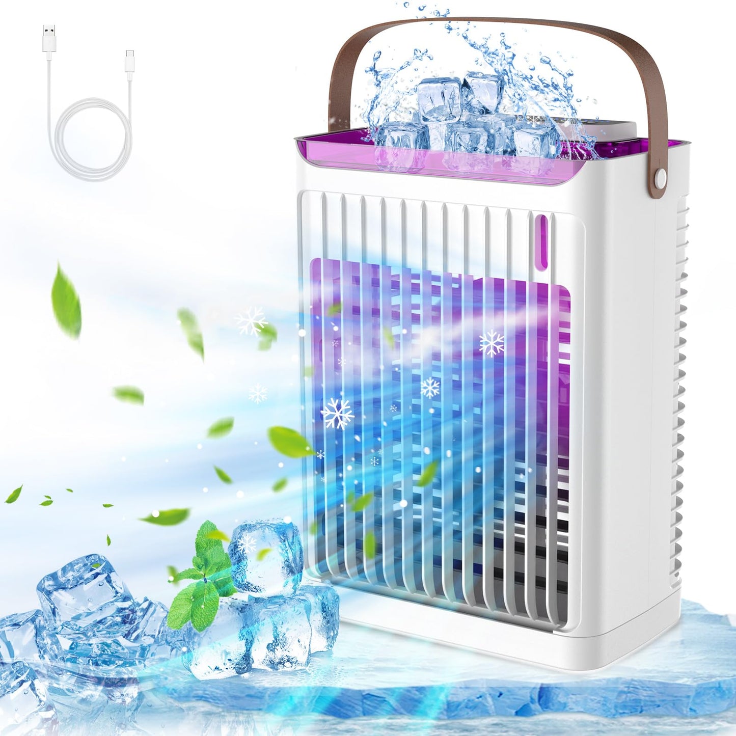 Aire acondicionado portátil, mini ventilador de refrigeració