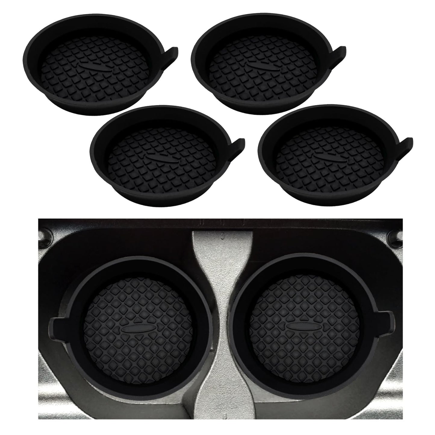 4 posavasos para automóvil, 2.75 pulgadas, de silicona, anti
