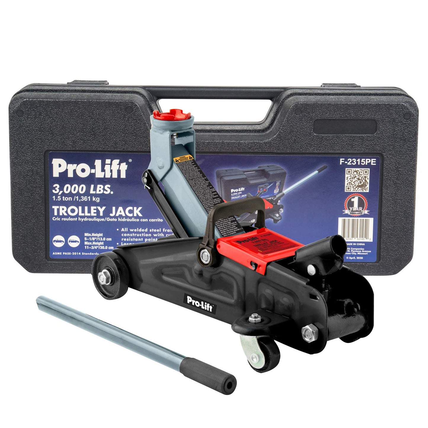 Pro-Lift f-2315PE. Gato de carretilla hidráulico gris para a