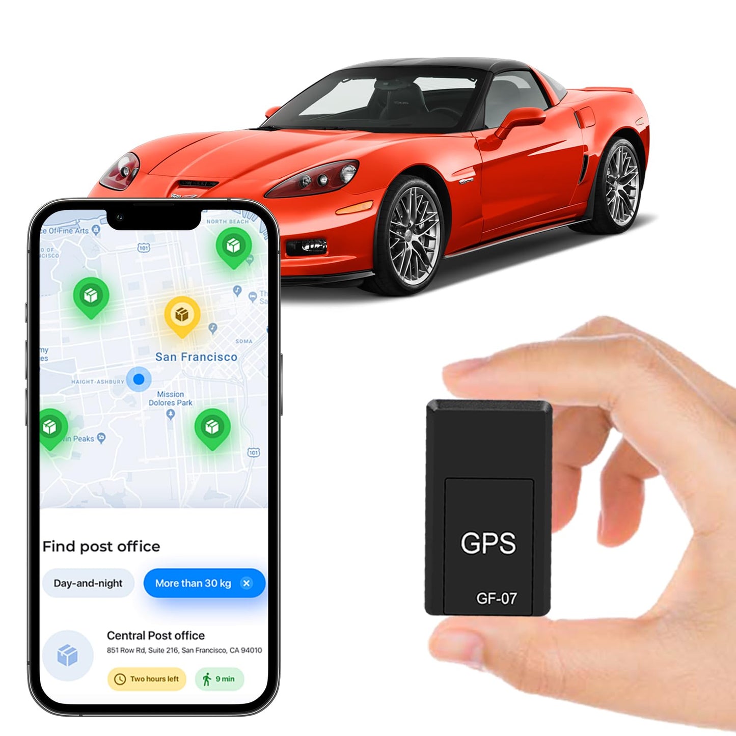 Rastreador GPS para vehículos, dispositivo portátil de segui
