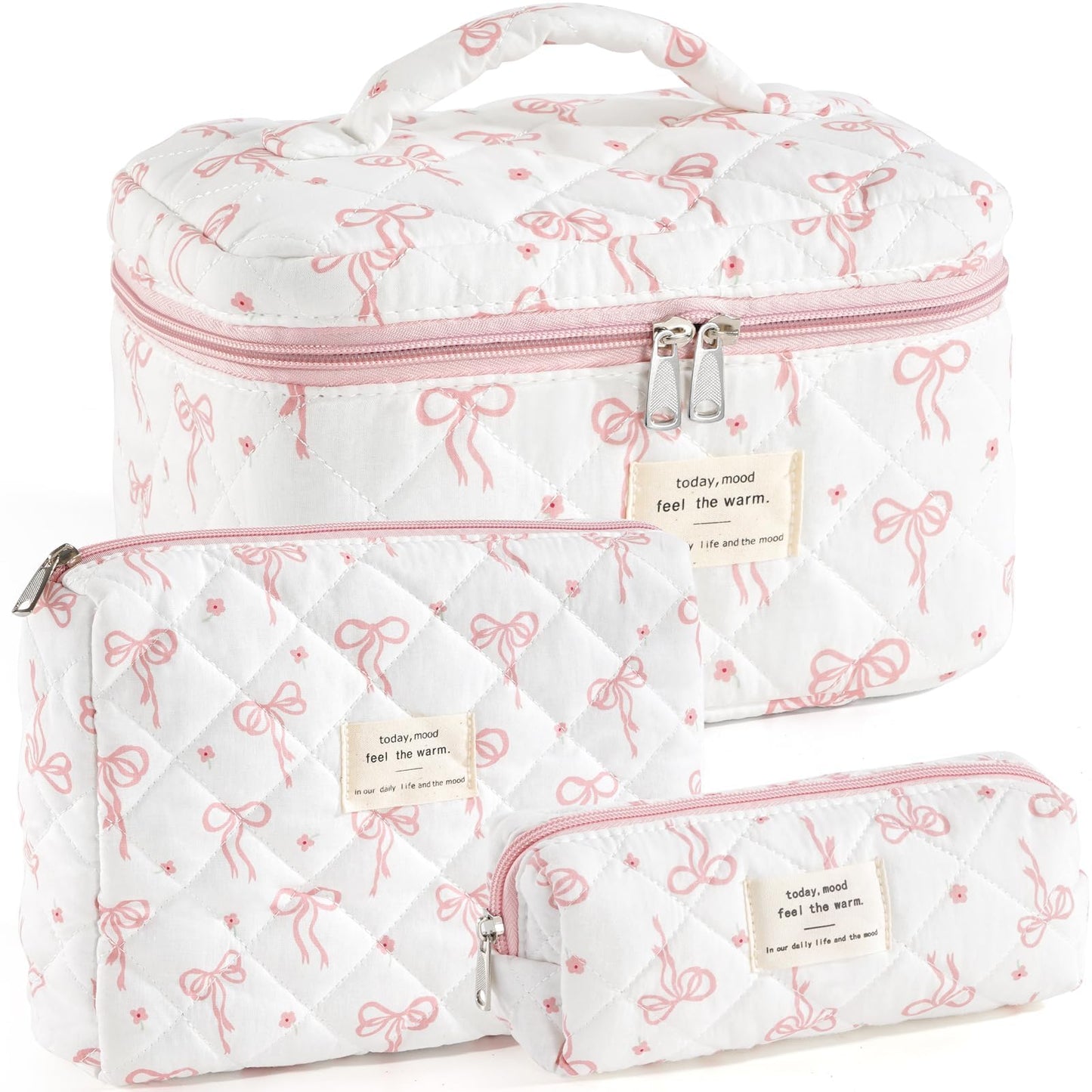 Bolsa de maquillaje acolchada de algodón, Arco B, Literatura