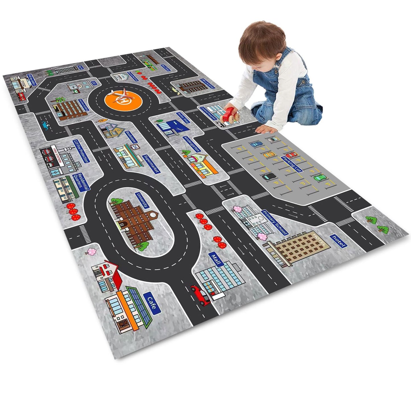 Alfombra de juego para niños, ideal para jugar con autos y j
