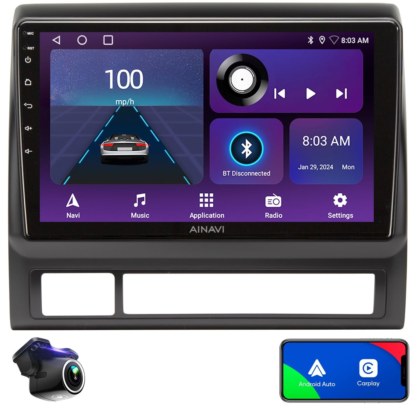 Para Toyota Tacoma Radio Upgrade 2005-2015, pantalla táctil