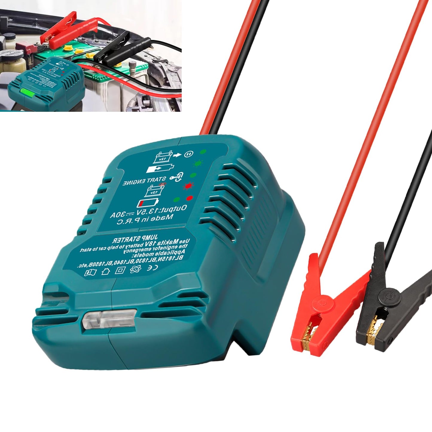 Adaptador de arranque para Makita 18V Li-ion alimentado por