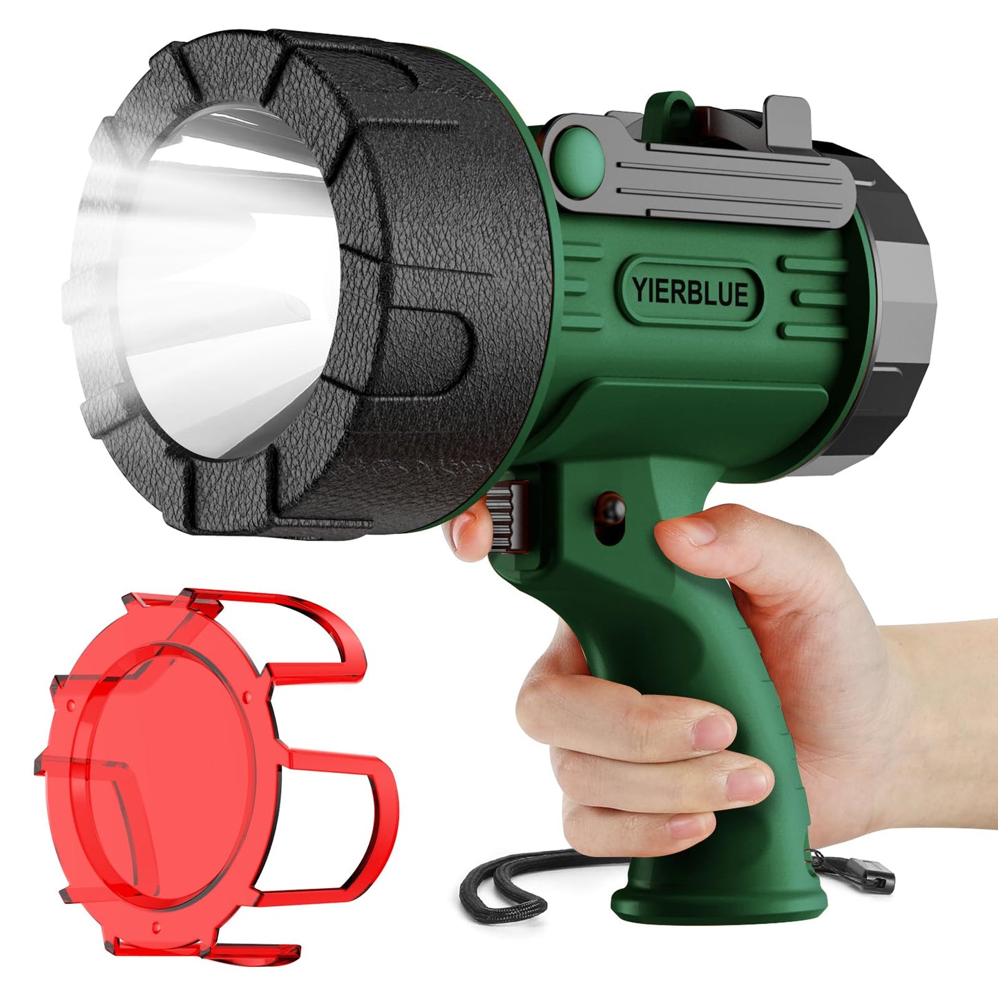 YIERBLUE Linterna de foco recargable, 1000,000 focos LED de