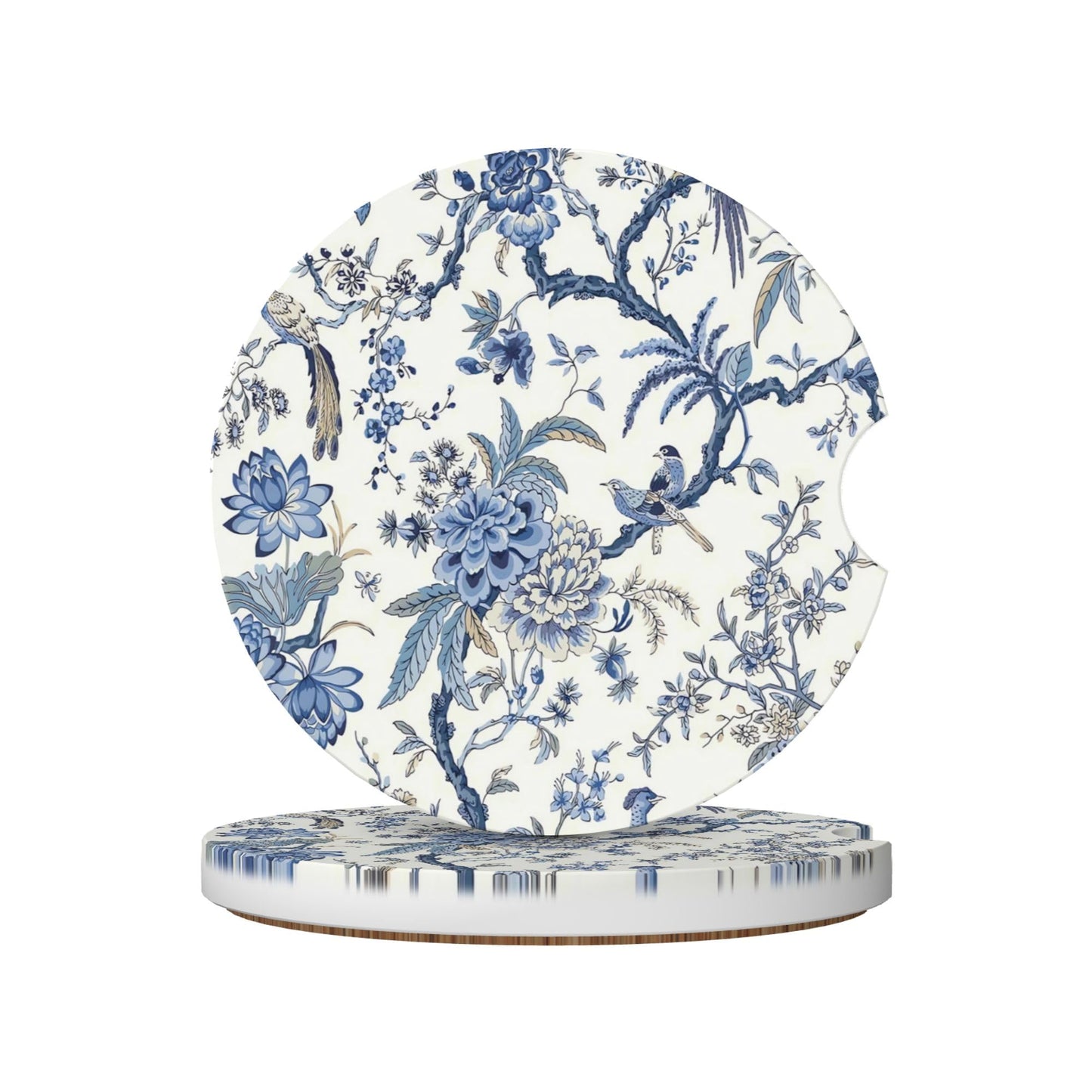 Chinoiserie - Posavasos para automóvil, diseño de pájaros az