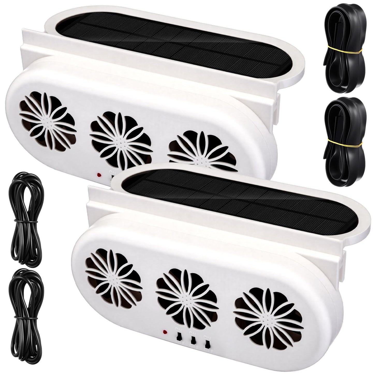 Paquete de 2 ventiladores de escape de automóvil con energía