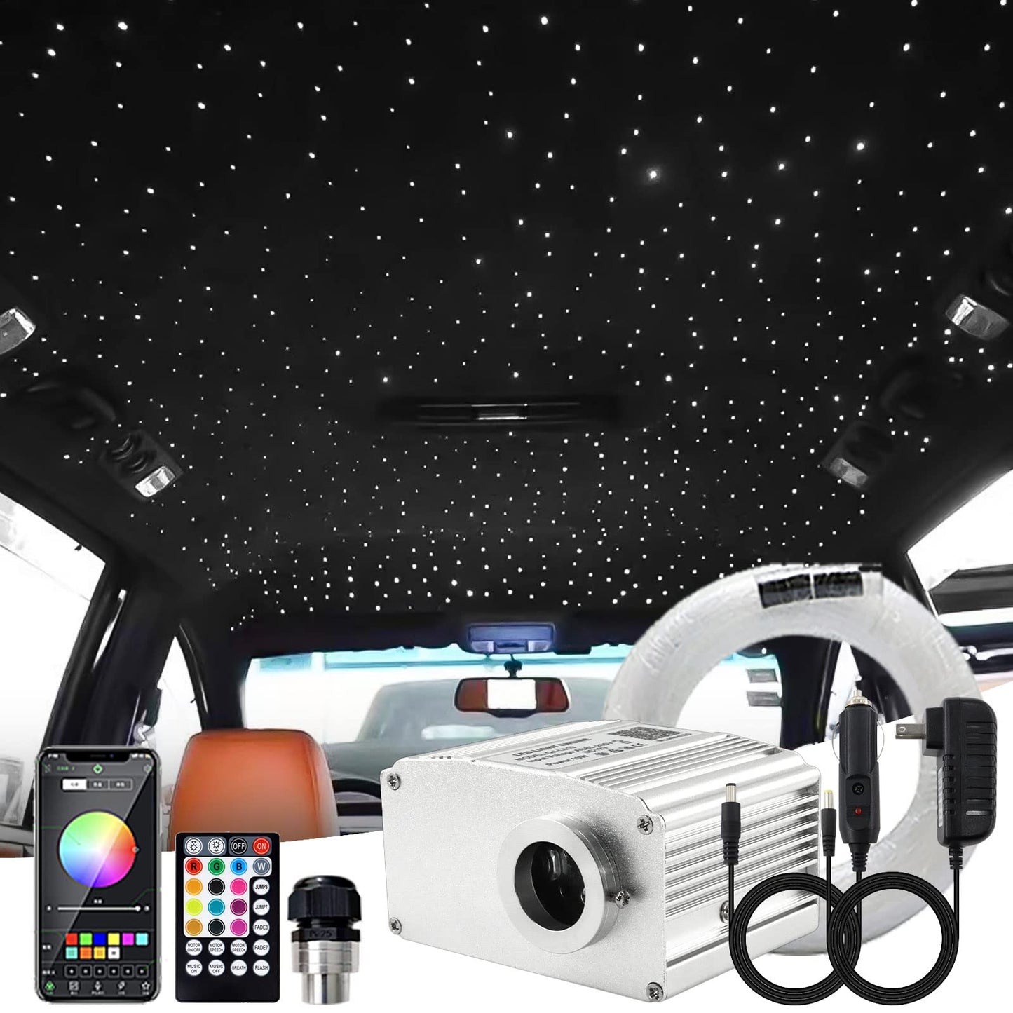 Starlight - Kit de luces de fibra óptica, 10 W, 550 piezas,