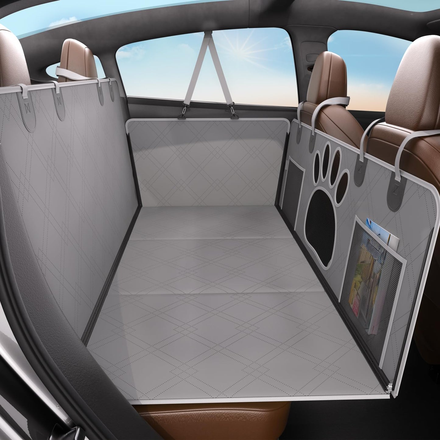 TOOLIOM Funda de asiento de automóvil para perro, parte infe