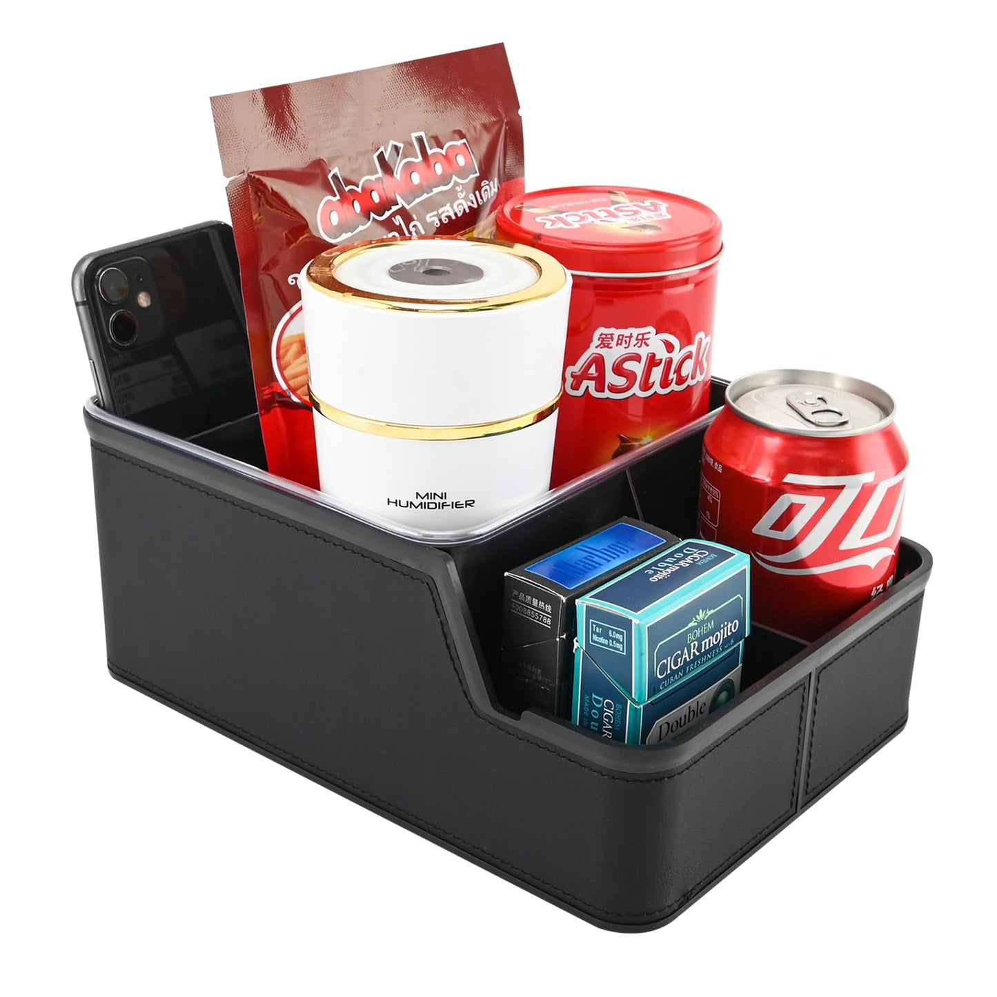 Organizador de almacenamiento de coche entre asientos, caja