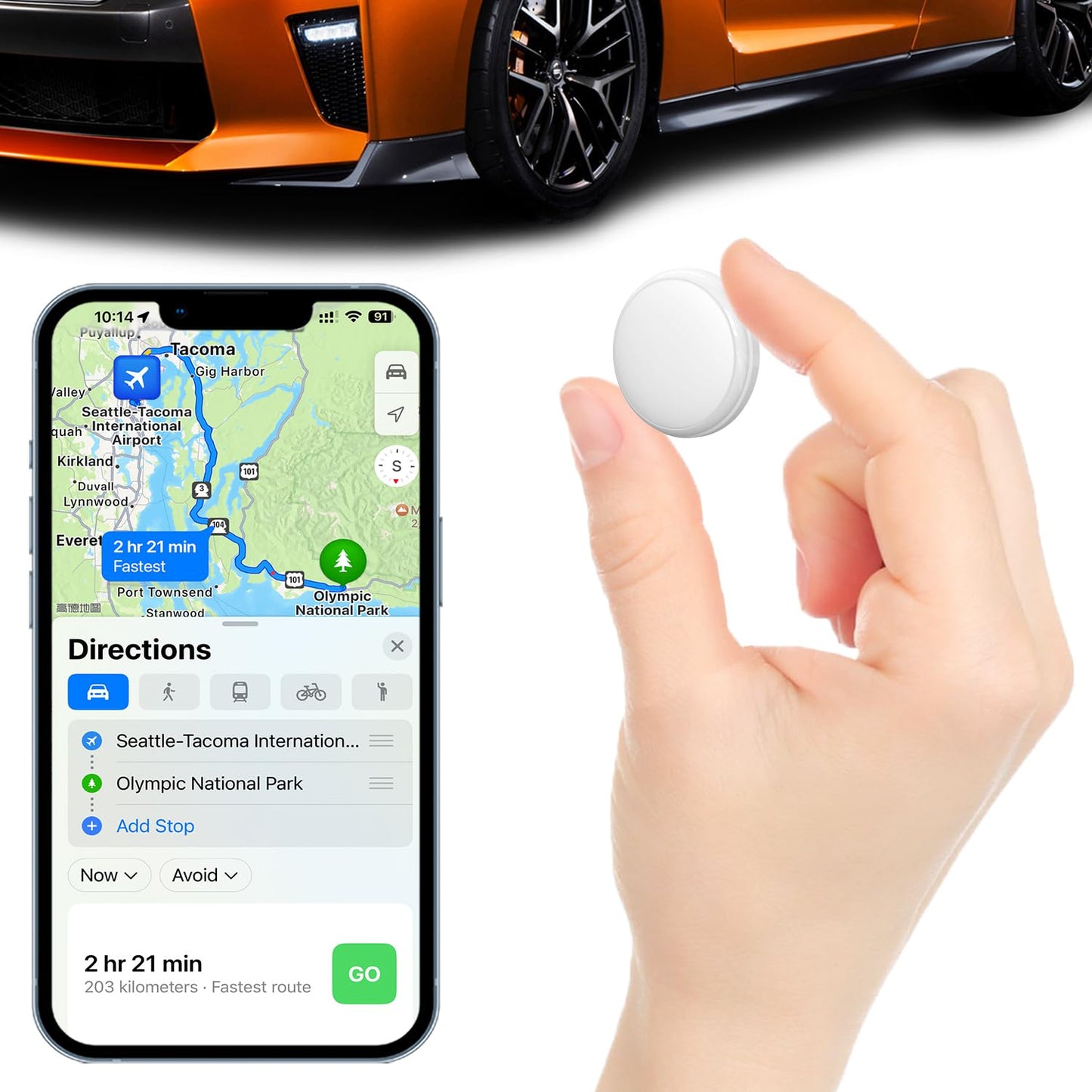 Nuevo modelo 2025 de rastreador GPS para vehículos, mini coc