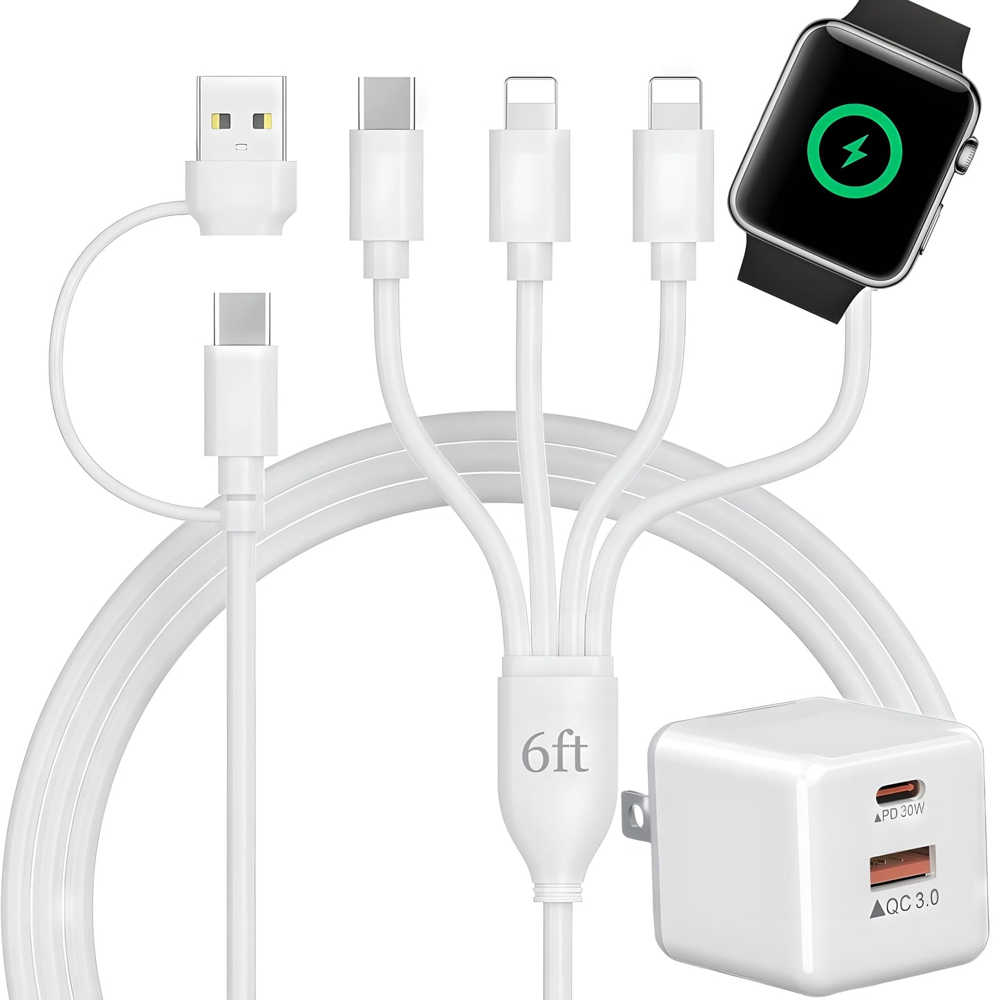 Apple Watch Cargador USB C con enchufe de pared rápido PD de